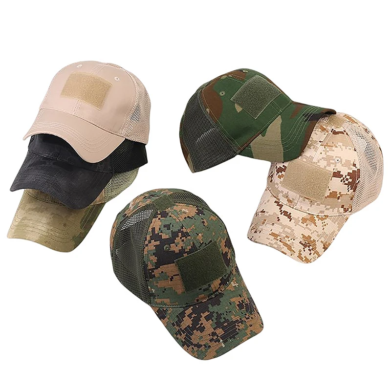 Camouflage Military Baseball Caps Traf Mesh Tactical Army Sport Adjustable Snapback Contractor Dad Hats Men Women