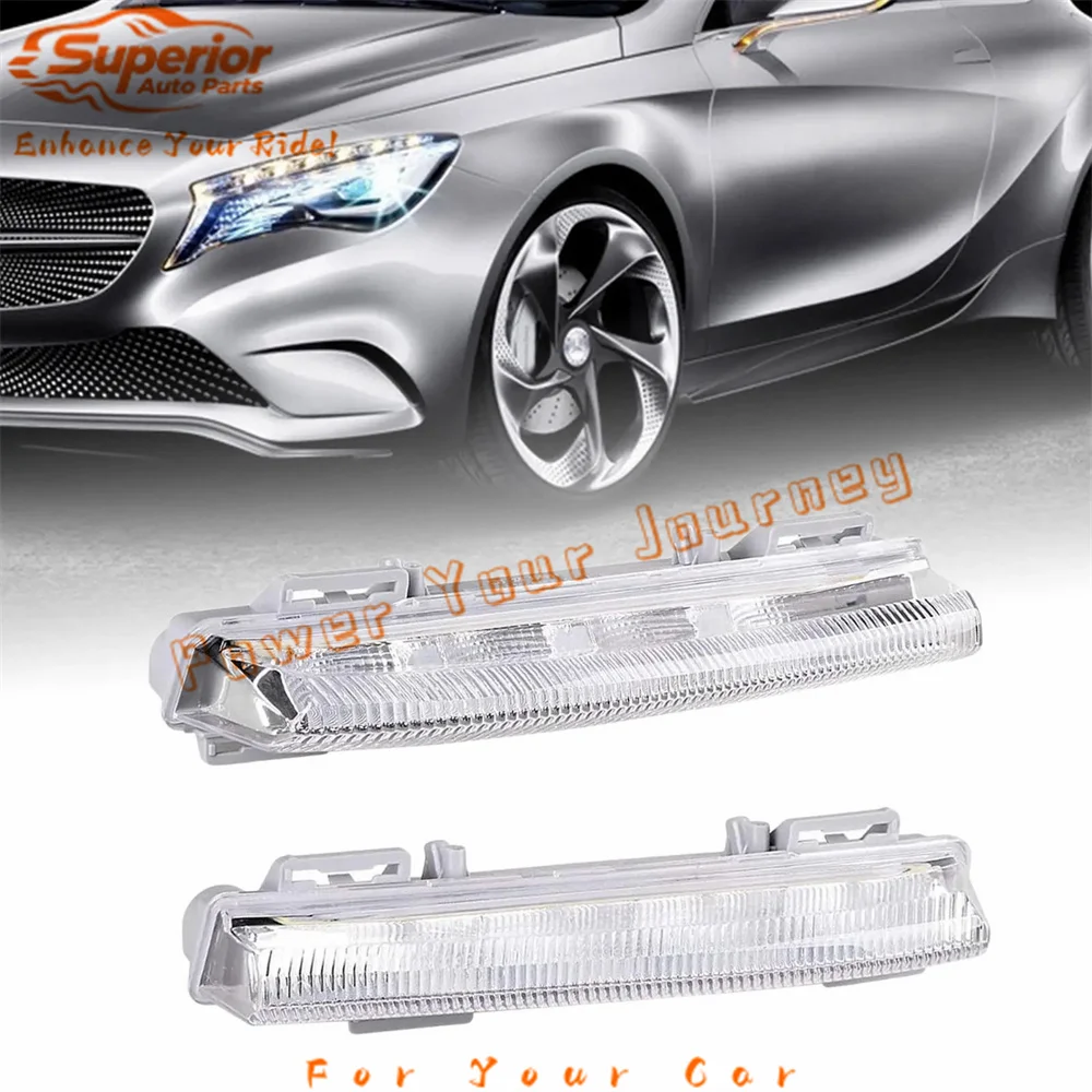 

Left A2049068900 Right A2049069000 for Mercedes-Benz W204W212 Front Bumper LED Daytime Running Lights Fog Lights