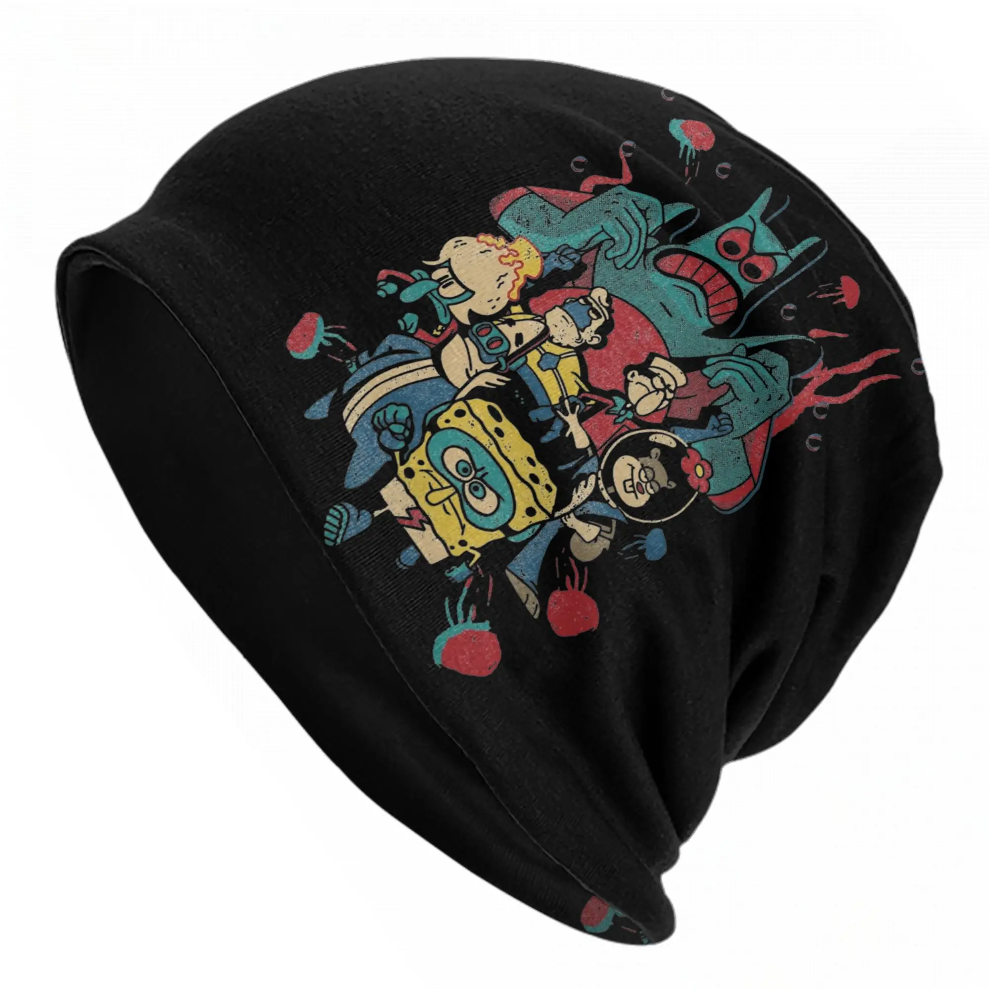 Spongebobed Cap  Vintage Men Women Street Skullies Beanies Hats Spring Warm Dual-use Bonnet Knitted Hat