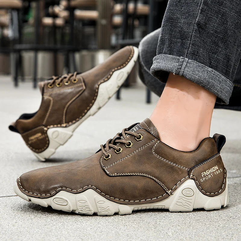 

Мужская повседневная спортивная обувь на мягкой подошве. Легкая и модная мужская деловая повседневная обувь.