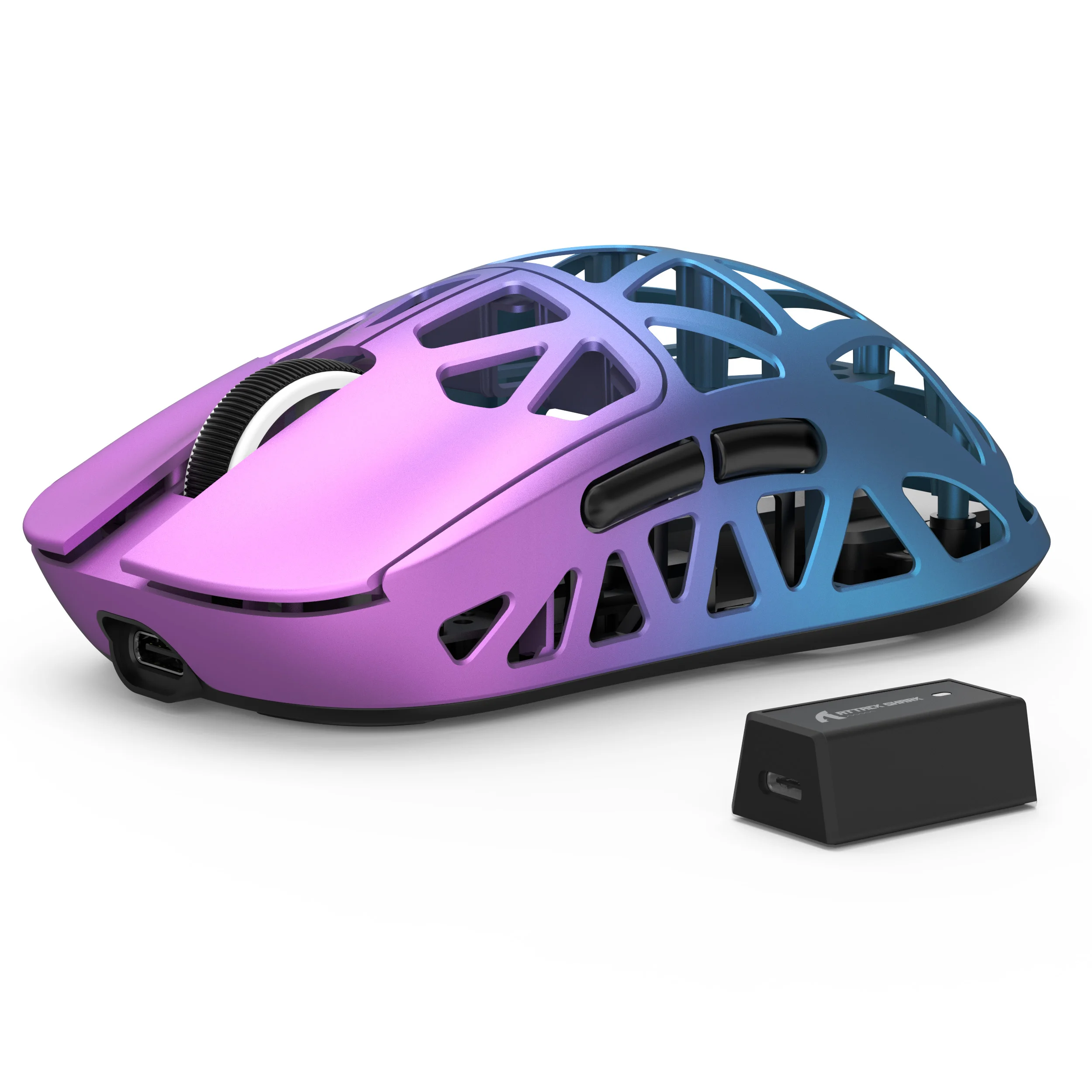 ATTACK SHARK R2 programmierbare Tri-Mode-Maus, ultraleichte Magnesiumlegierung, optischer PAW3950-4000-DPI-Sensor, 8000-Hz-Pollrate