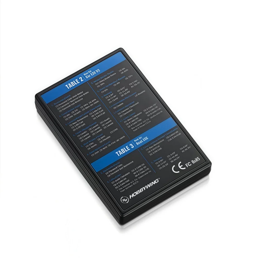 Tarjetas de programa FATJAY Hobbywing: para coches, barcos RC (LED), modelos QuicRun y FlyFun V5