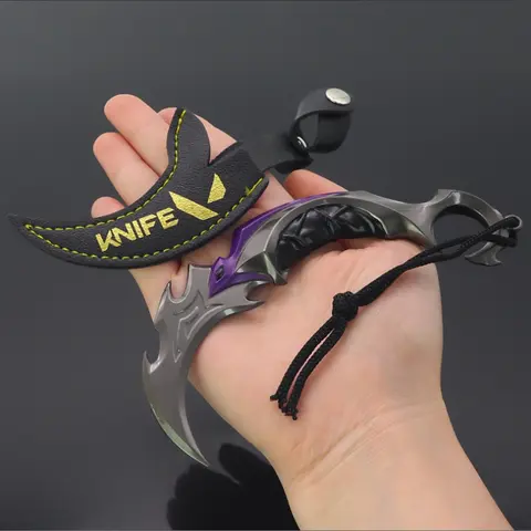 Valorant 게임 주변 장치, Reaver EP 5 Karambit, 소형 아연 합금 클로 나이프 무기 모델, 공예 장난감, 날카롭지 않은 15CM