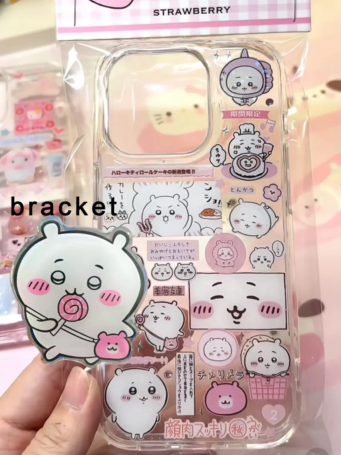 Pink Chiikawa Cute Cartoon Lovely Creative Phone Case For iPhone 16 E 15 14 13 12 11 Pro Max XR XS Max 7 8 Plus MINI Y2K Cover