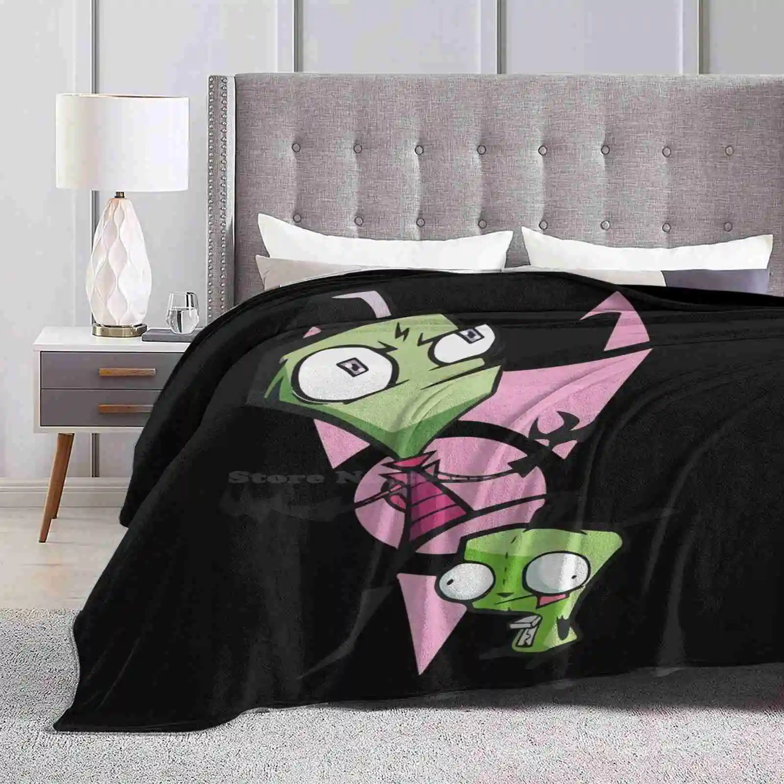 Invader Zim Gir Irken Logo Low Price New Print Novelty Fashion Soft Warm Blanket Invader Zim Tshirtt Invader Zim Pocket Invader