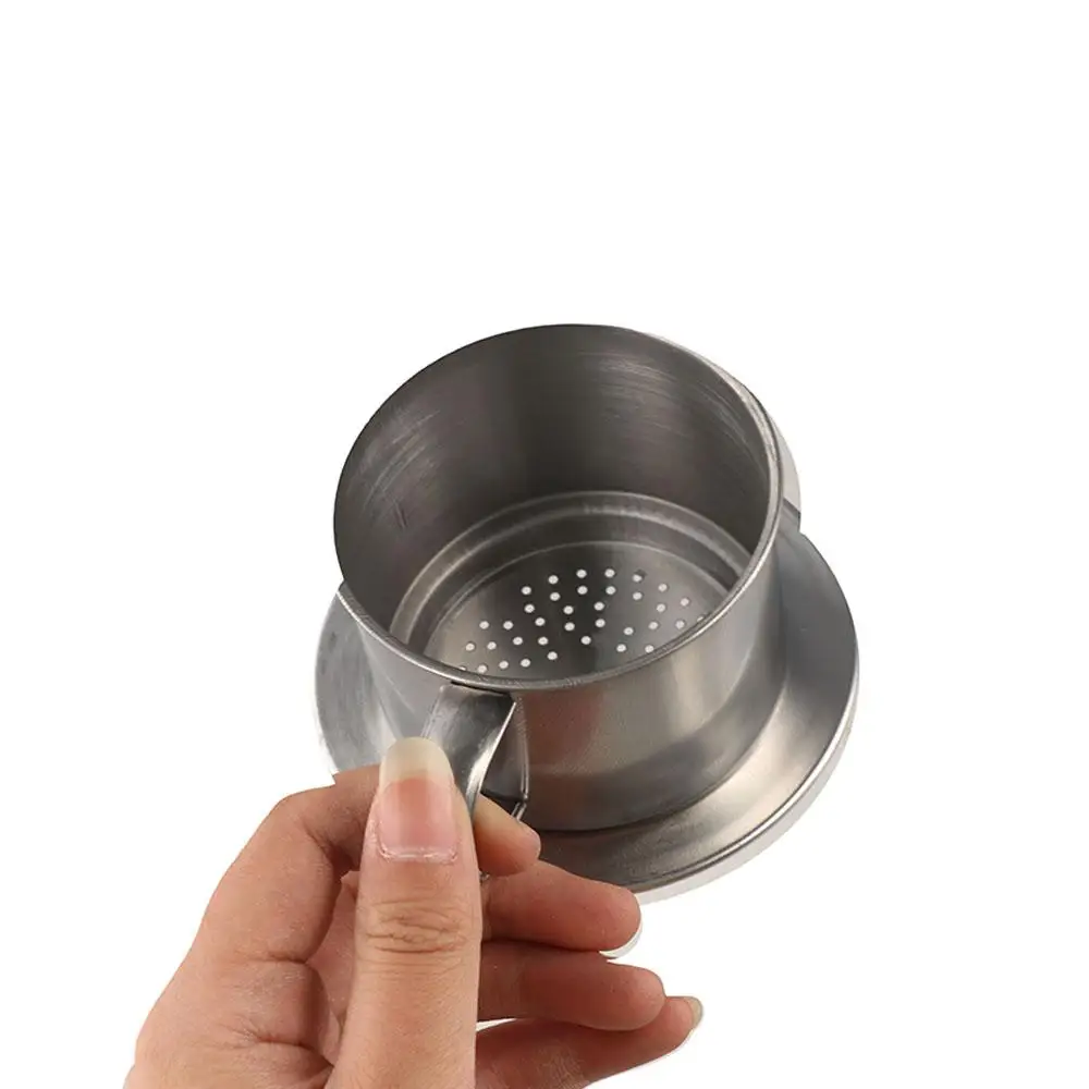 Stainless Steel Coffee Drip Filter Portable Durable Vietnamese Coffee Maker Silver Versatile Coffee Infuser Cup Home