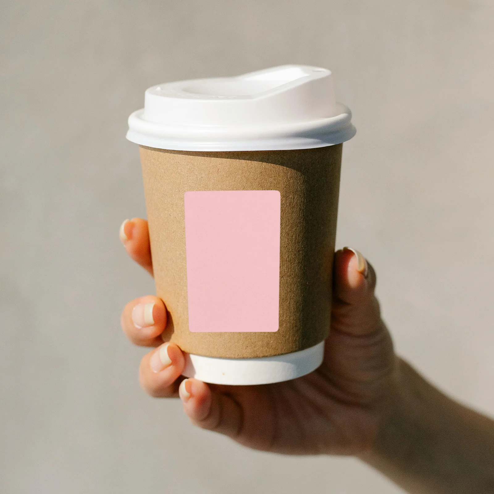 800 Label Termal 60x40mm Tahan Air Tanpa Lem Berlebihan Stiker Perekat Diri Warna Pink untuk Kantor Dapur Toko Teh Susu