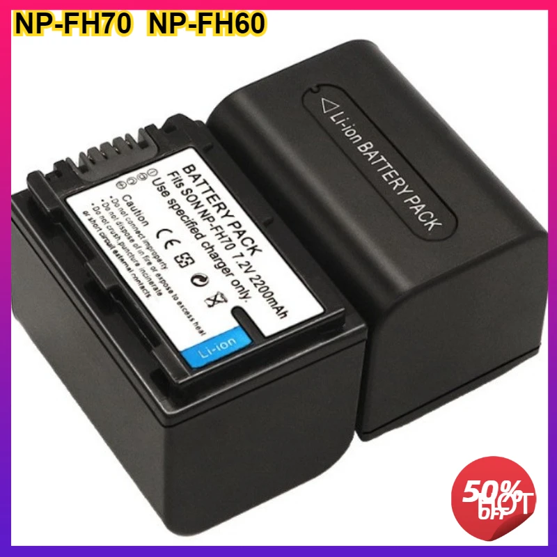 

Digital Battery NP-FH70 NP-FH60 NPFH70 NP FH60 FH70 for SONY DCR-SX60 HDR-UX7E UX7 UX5E TG1 TG3 TG5V AC-VQH10 HXR-MC1 Camcorder