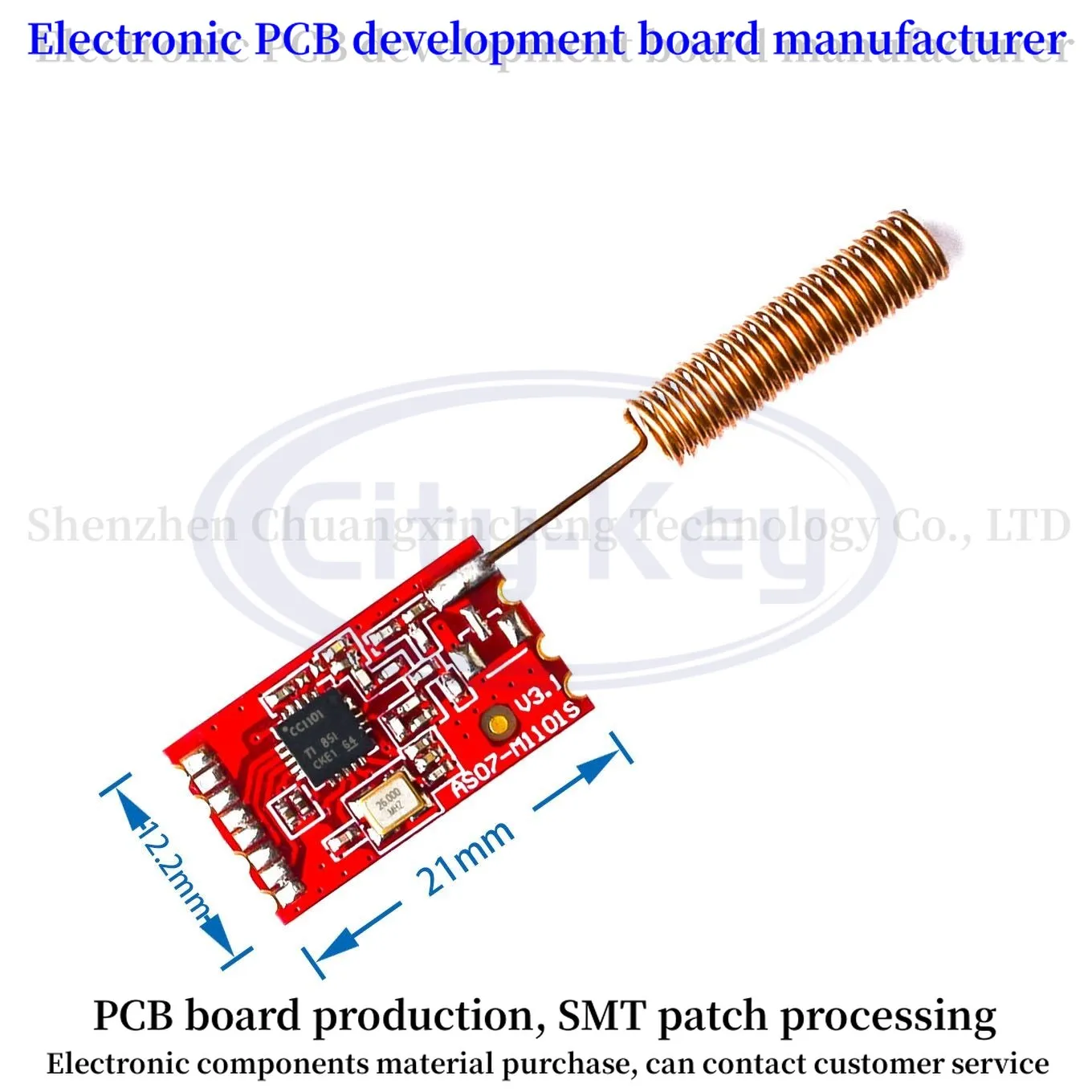 433M CC1101 10mW Wireless Sender Receiver Module NRF905/SX1212/SI4432