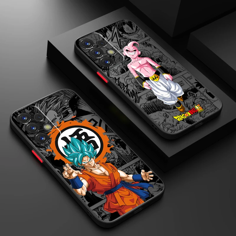 Comics D-Dragon Ball Goku Frosted Translucent For Samsung Note 20 A35 A03 A54 A35 A22 A34 A14 A24 A04 A55 5G Cover Phone Case