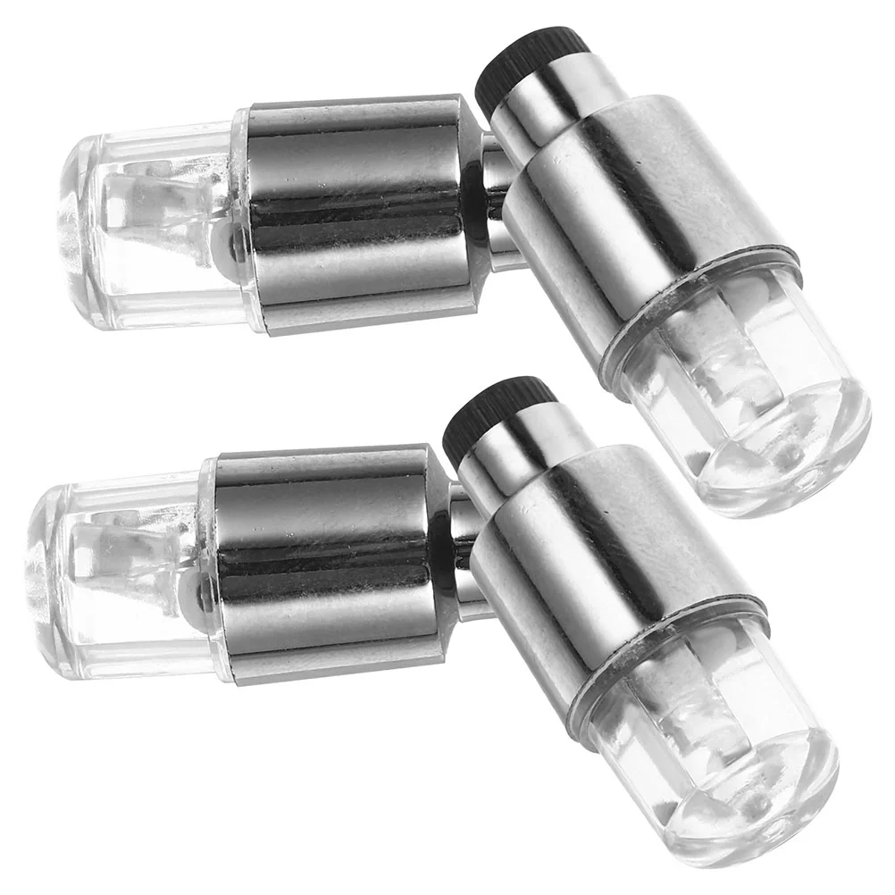 4 Pcs Tire Light Cycling Wheel Lantern Valve Cap Lights Aluminum Alloy Waterproof