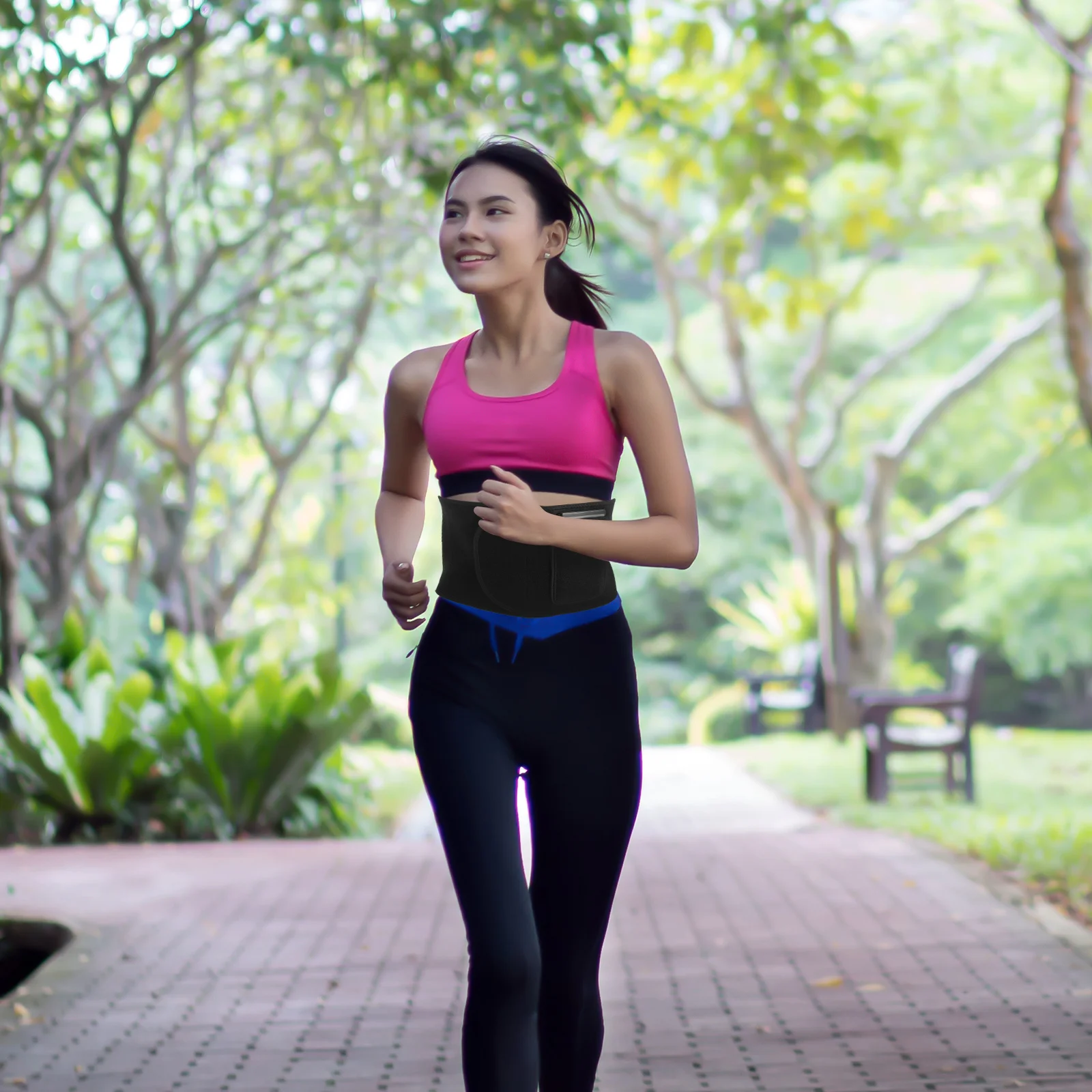 

Sports Waist Trainer Belt Women Lumbar Support Running Composite SBR Silver Film Practical Adult Use
