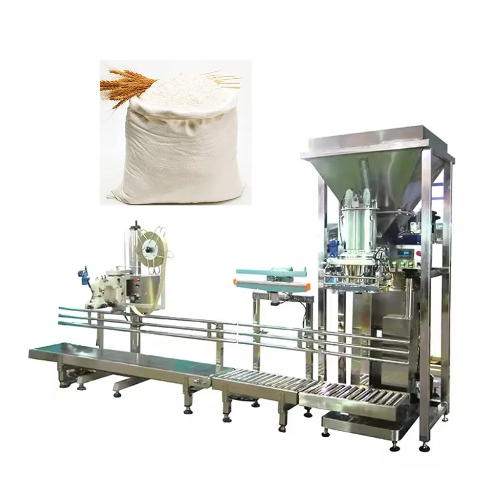 Automatic Quantitive 10-50kg Bag Powder Maize Machinery Dry Gluten Packaging Machine For Rye Flour