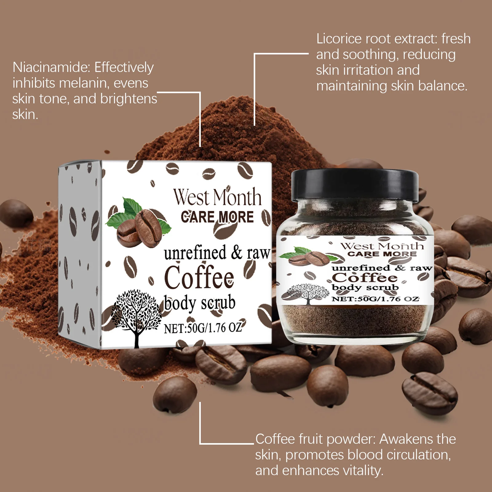 Exfoliating Body Scrub Deep Cleansing Brightening Remove Dead Skin Tendering Hydrating Soothing Refreshing Smoothing Body Scrub