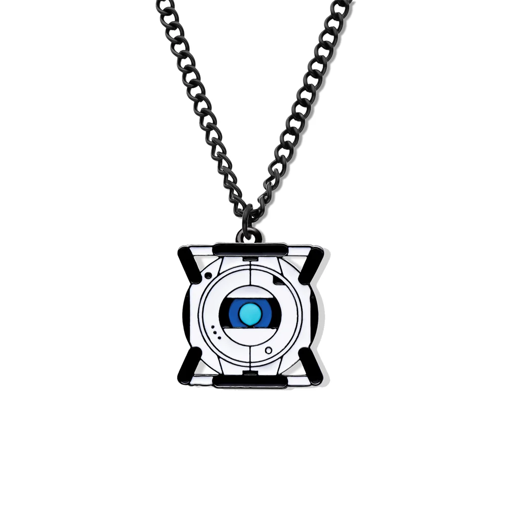 Harong Wheatley Portal Pendant Exquisite Aperture Science Enamel Necklace Collection Jewelry Gift for Friends