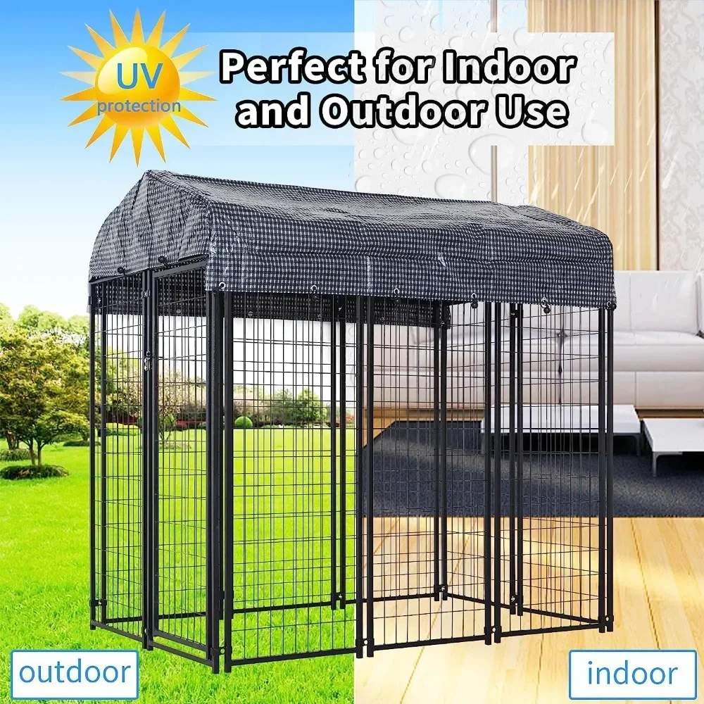 

Large Outdoor Dog Kennel Heavy Duty Outdoor Fence Cage Anti Rust Dog Pens Outdoor Dog Fence with Waterproof