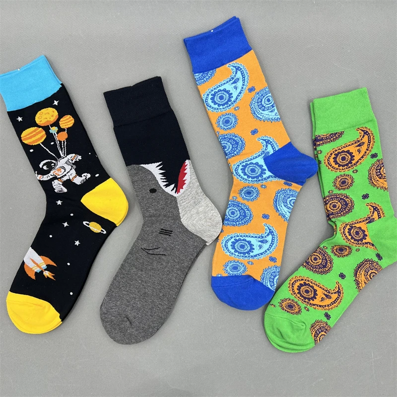 Happy Socks Multicoloured Pattern Socks Size 41-46 New Tags Cotton Mix Gift