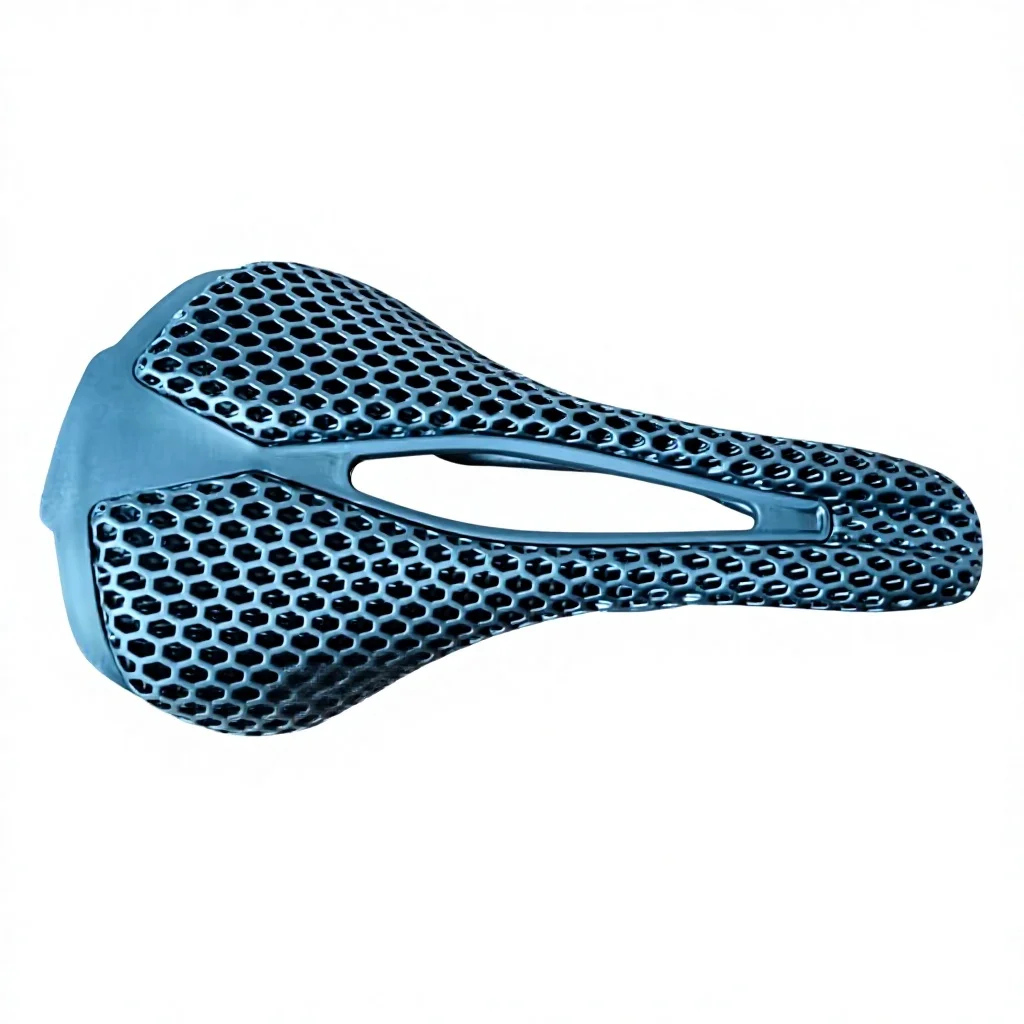 3D Printed Carbon Fiber Bike Saddle, UltraLight Waterproof, Breathable Gel Comfort for Road Bicycles, Cycling Seat Cushion