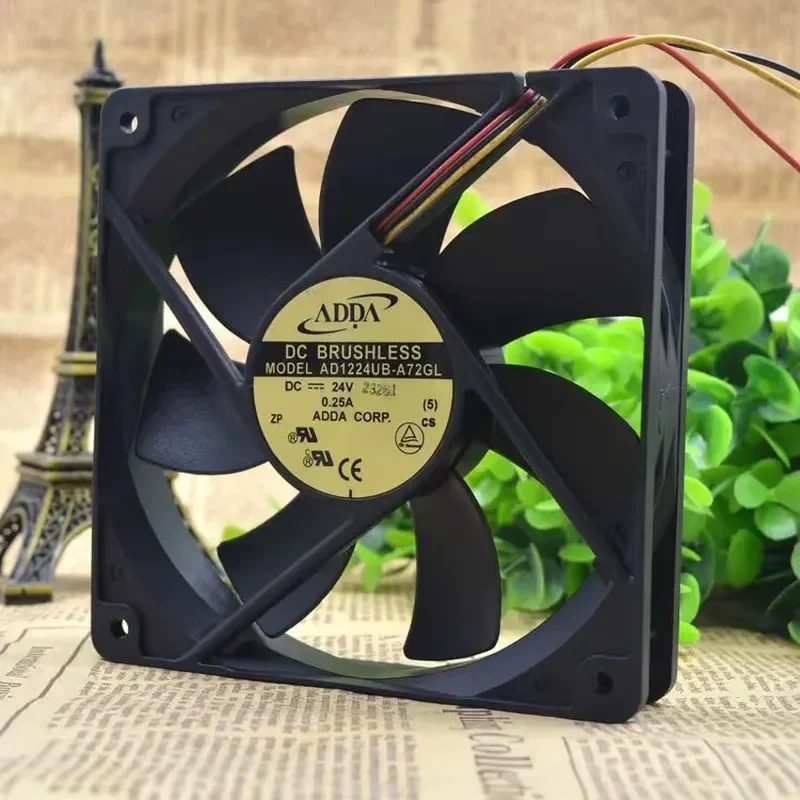 for ADDA 12CM AD1224UB-A72GL 12025 24V 0.25A Speed Measurement Cooling Fan