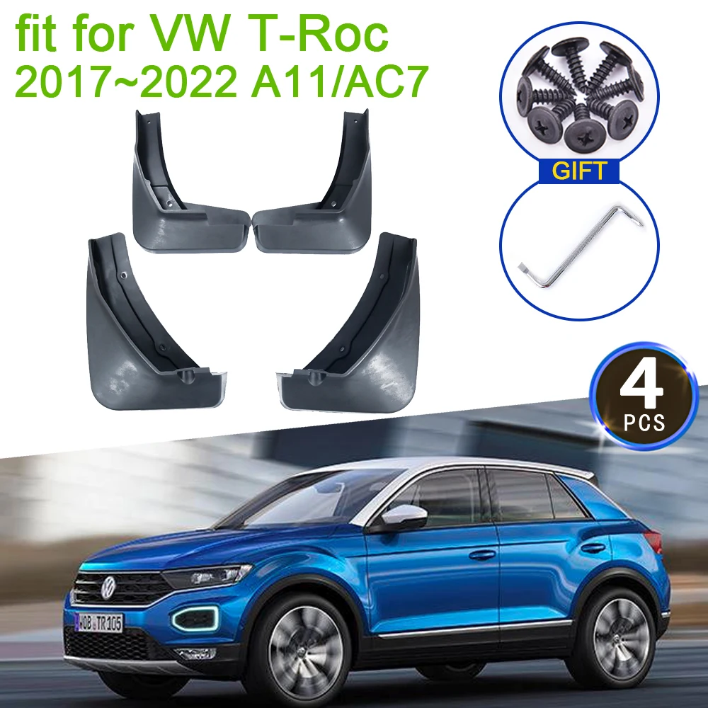 

For Volkswagen VW TRoc T Roc T-Roc 2017 2018 2019 2020 2021 2022 A11 AC7 Mud Flaps Splash MudGuards Fender Guard Car Accessories