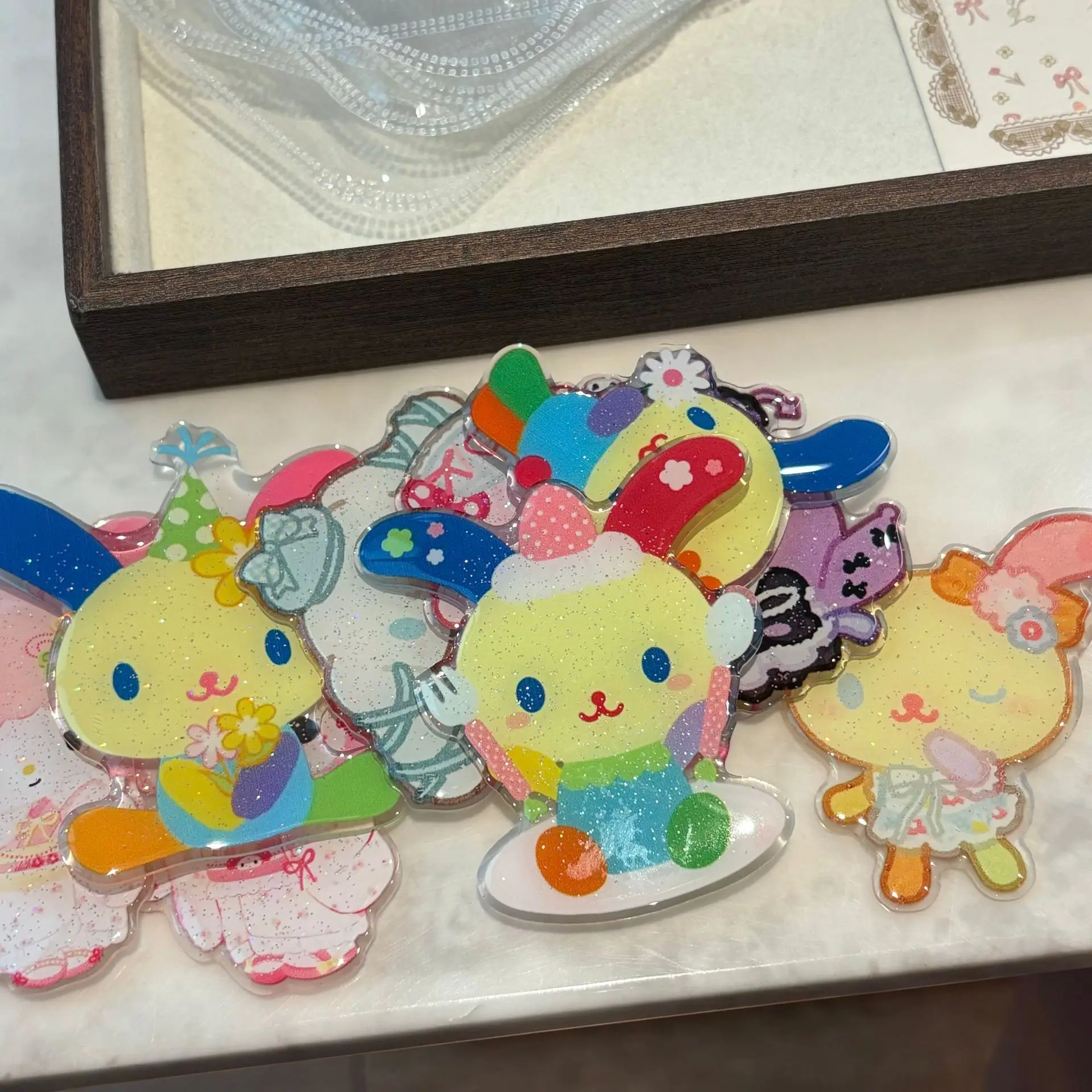 Ballet Wish Me Mell Sanrio Acrylic DIY Accessories Handmade Phone Stand Brooch Backpack Decor Craft Supplies - view 4