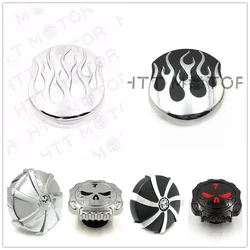 For Harley Davidson 1992-Up FXD/ 2000-Up Softail CHROME Motorcycle Parts Skull Fuel Gas Tank Cap Cover