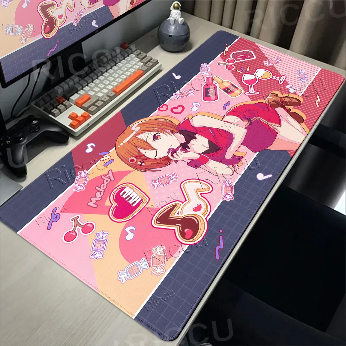 Deskpads Project Sekai Colorful Stage Nightcord Extended Mousepad Lockedge Aesthetics Computer Laptop Non-slip Keyboard Desk Mat view 3
