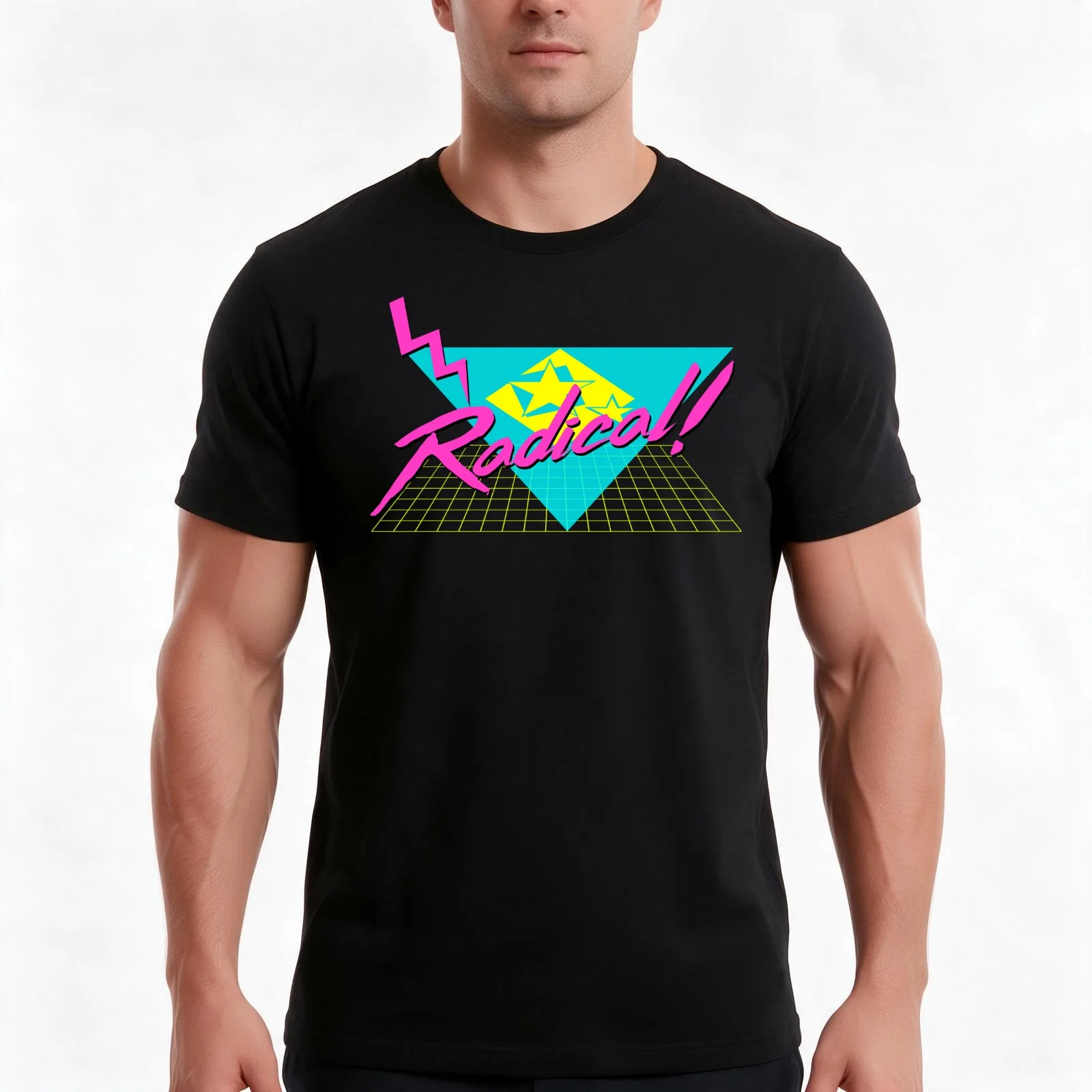 Radical 80s Retro T Shirt T-Shirt Summer Casual Cotton Tee Unisex Men Women