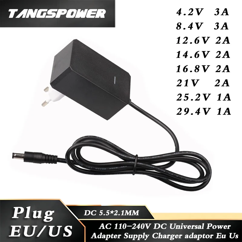 4.2V 8.4V 12.6V 16.8V 29.4V Power Supply Charger Charger Adapter for hdmi splitter WiFi for deko Screwdriver 18650 Battery