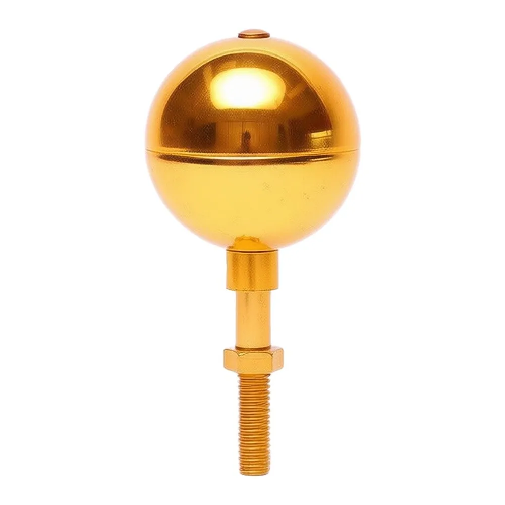 Outdoor Flagpole Gold Ball Top 3 inch Aluminum 75mm Diameter Flagpole Accessory for Standard Pole