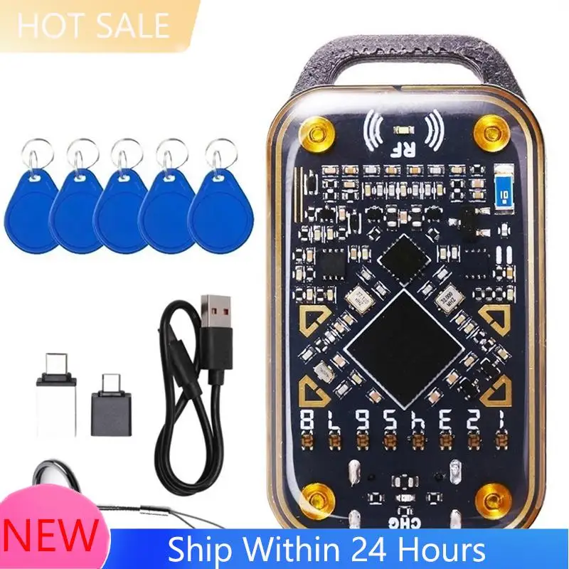 

В наличии: Эмулятор IC-карт Chameleon Ultra ID, считыватель смарт-чипов RFID, дубликатор NFC 125K 13.56M, декодер + 5 брелоков CUID