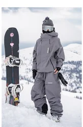 JOHN Full Pressure Adhesive 3L Ski Suit Women's Men's 2024 Snowboard Clothes Single Board Double Board Assault Jacket Snow Pants