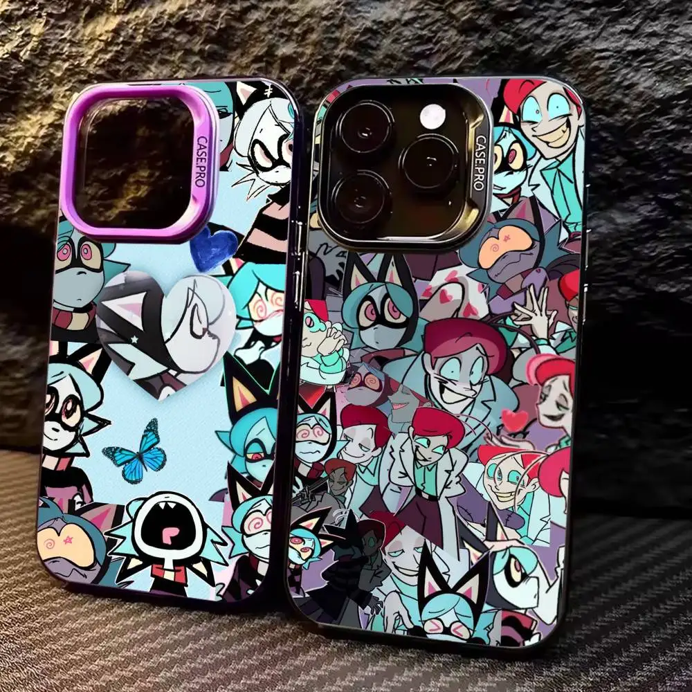 

cool P-PSYCHO CUTIES Phone Case For iPhone17,16,15,14,13,12,11 Plus,Pro Max Colored Silver Plated Inside Cover