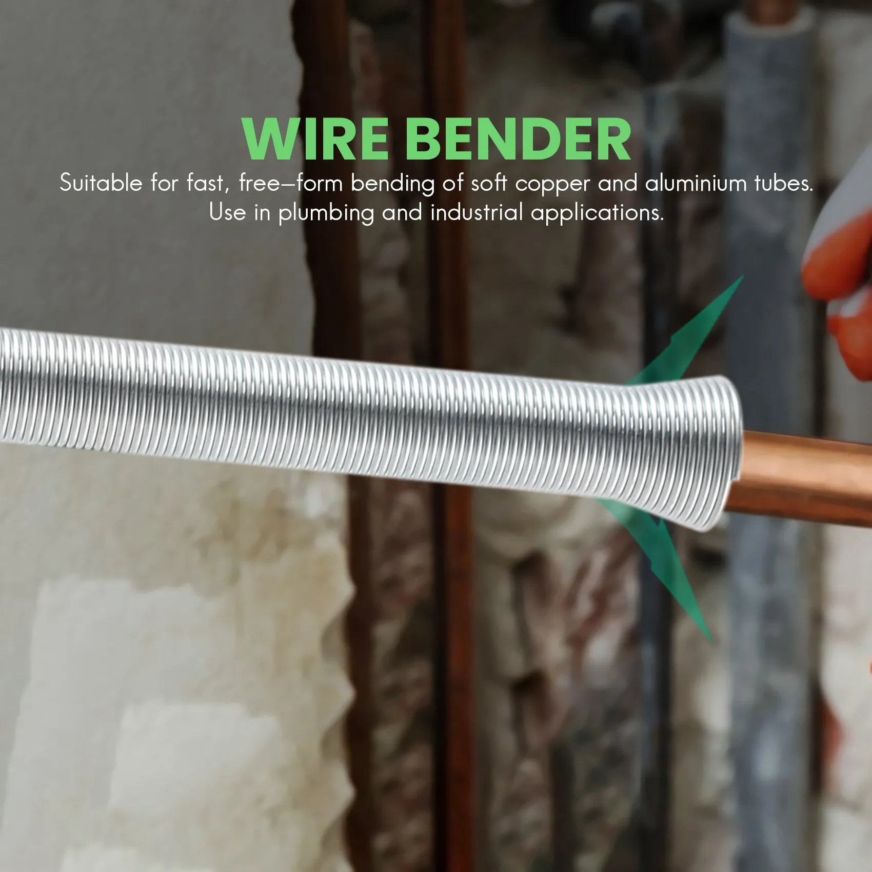 A67P-5Pcs Spring Tube Bender 210Mm Tension Spring Pipe Bender 1/4Inch-5/8Inch Spring Steel For Copper Aluminium Tube Bending Han