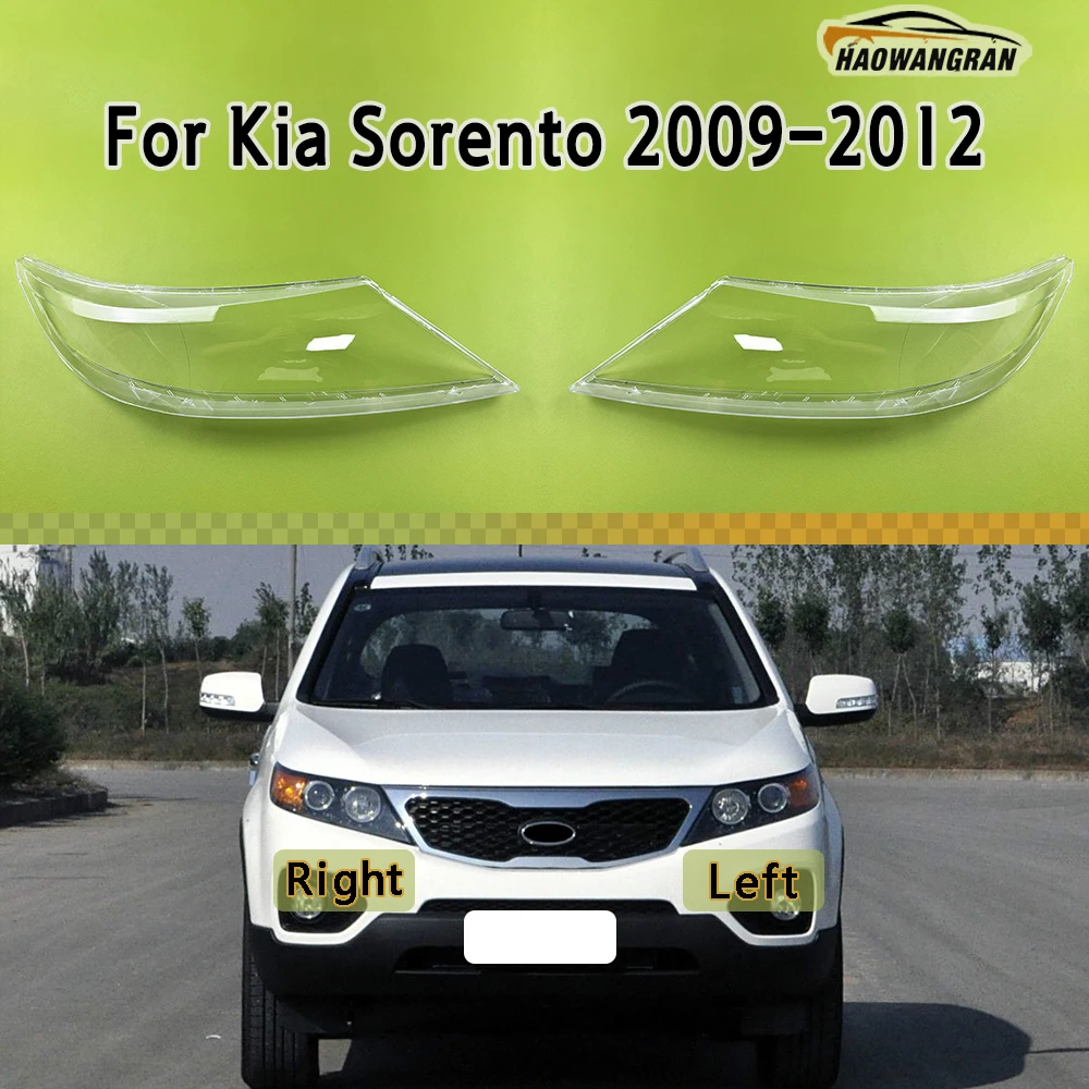 

For Kia Sorento 2009 2010 2011 2012 Headlamp Transparent Lampshade Headlight Lampshell Plexiglass Replace Original Lens Cover