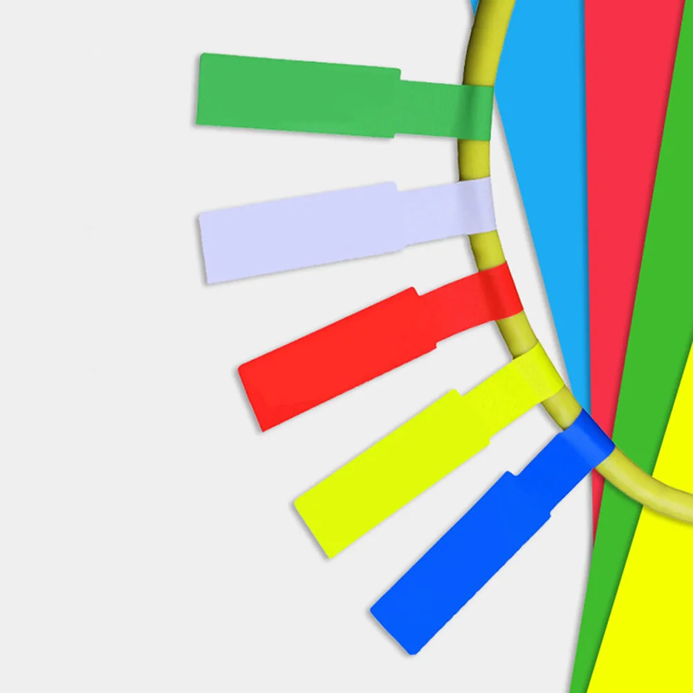 

10 pcs A4 Network Cable Labels Stickers P Shape Multi-Color Blank Identification Markers For Wiring Organization Waterproof