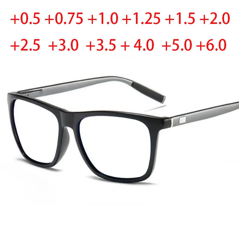 

+0.5 +1.0 +1.5 +2.0 +2.5 +3.0 +4.0 +5.0 +6.0 Fashion Women Square Reading Glasses Men Hyperopia Prescription Spectacles