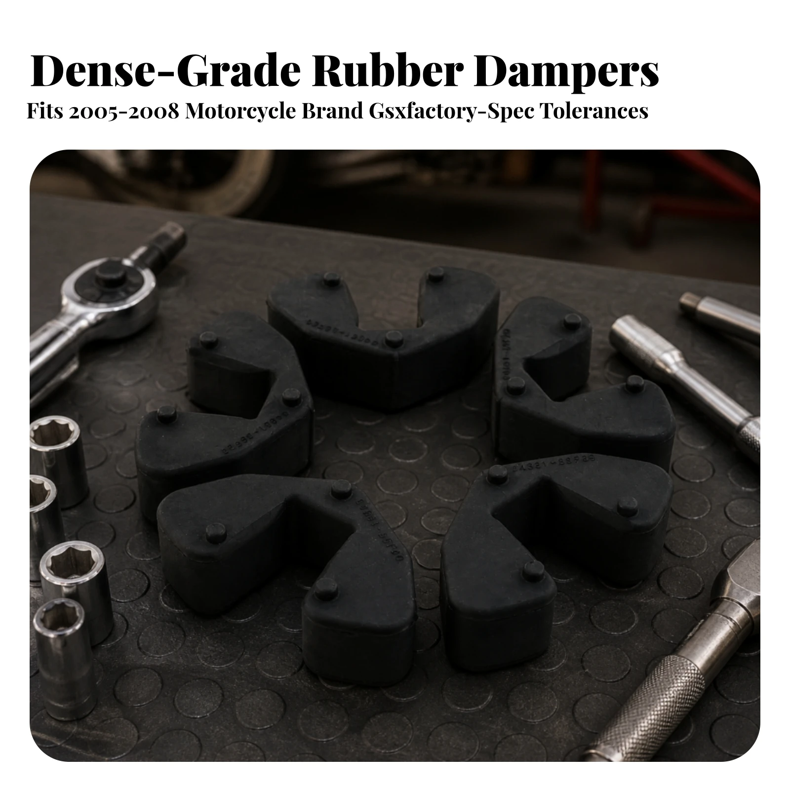 5 Pieces Rear Hub Cush-Drive Damper Easy Installation Motorcycle Cush-Drive Rubber Rear Wheel Damper Wear-Resistant Long-Lasting