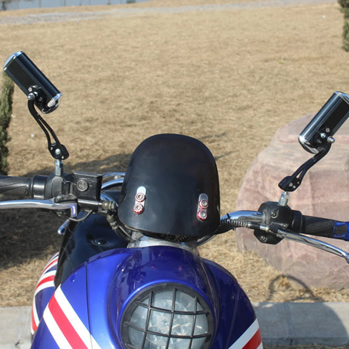 

1Pcs Aluminium Alloy Bike Rearview Mirror Clear Hd Reflection Handlebar Mount Fits 22mm Diameter Suitable Mountain and Road