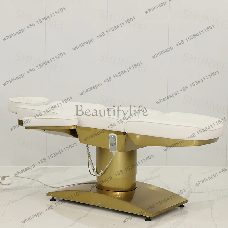 Factory Direct Sales stainless steel electric lift beauty bed massage and tui na SPA beauty salon
