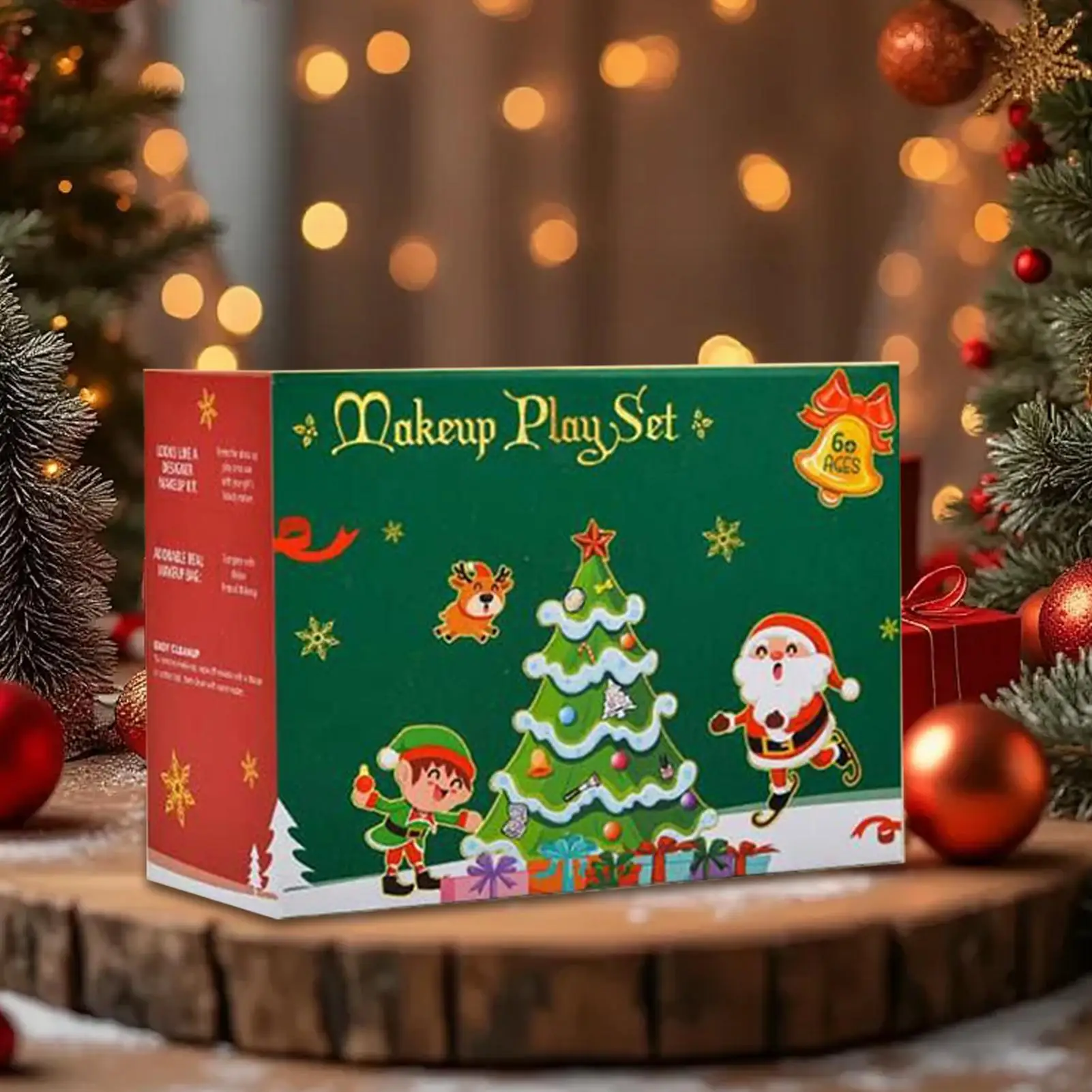 Pretend Makeup Girls Christmas Fake Cosmetic Set Realistic Toddler Pretend Play Makeup Kit For Birthday Christmas Preschool