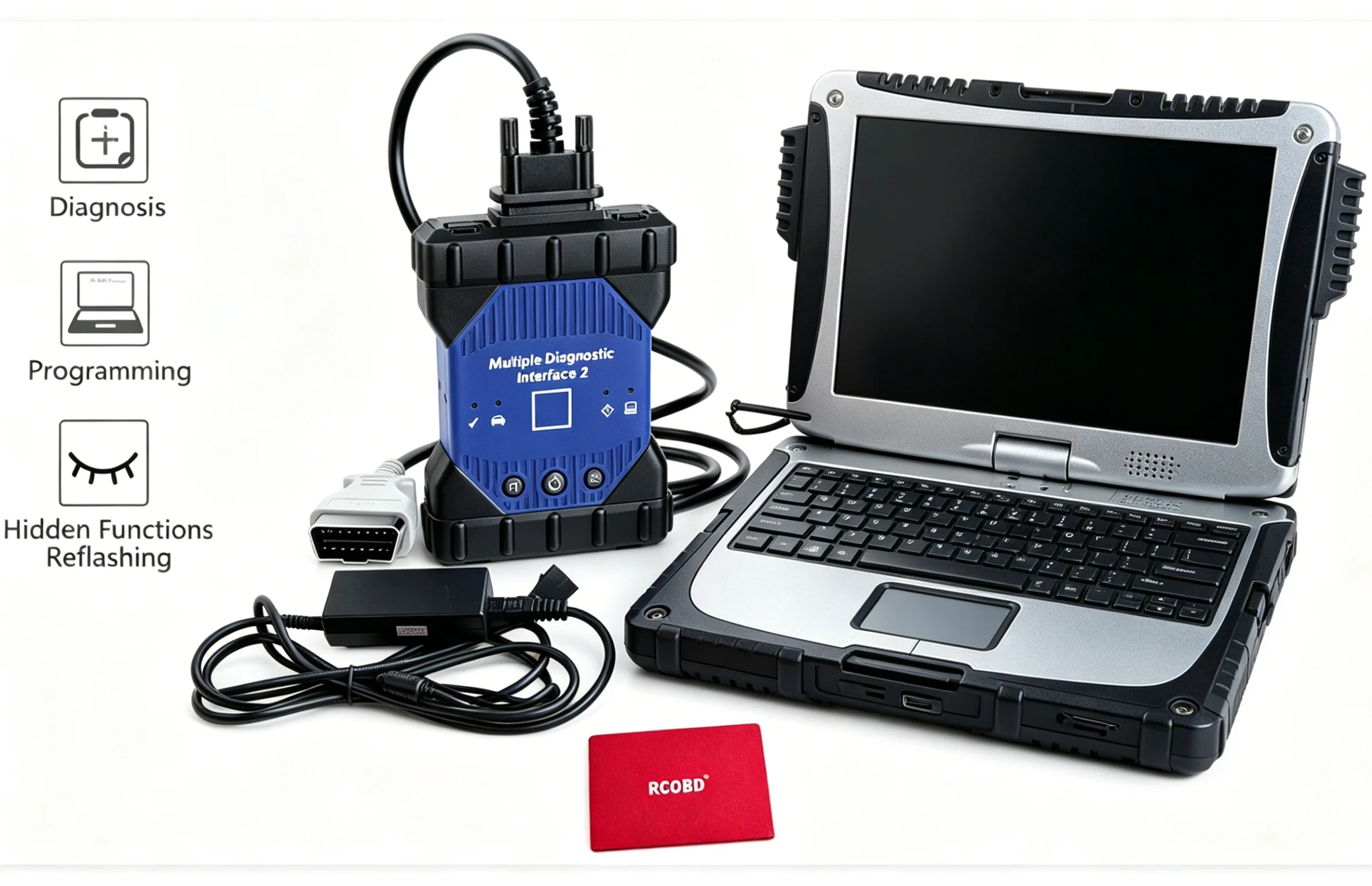 Multiplexer MDI2 Diagnostic Tool OBD2 MDI 2 GDS2 Interface WIFI Software SSD 256GB Laptop CF-19 I5 8G Full Set Ready To Use