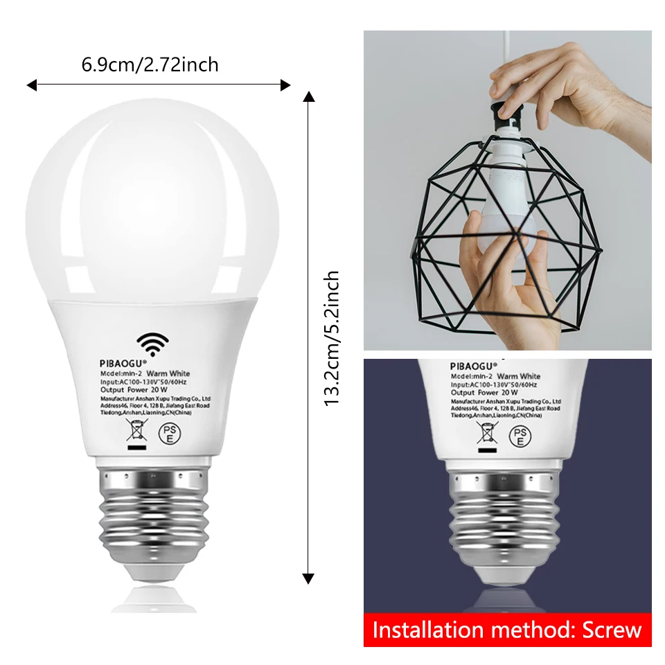 12pcs Radar Motion Sensor Light Bulb E26 110V 20W LEDNight LightBedroomGardenLED Bulbs For Home