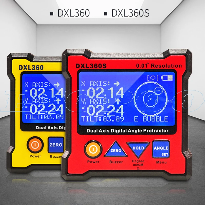 DXL360 Digital Protractor Inclinometer Dual Axis Digital Angle level box  with SVRS232 USB or SV-BT bluetooth adapter