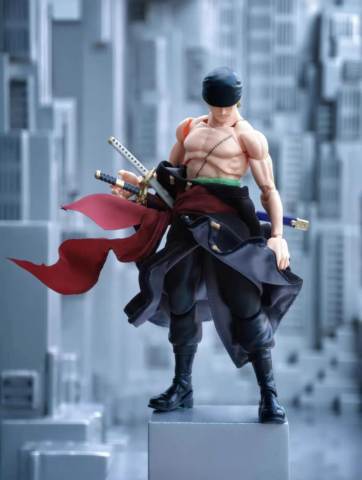 ONE PIECE SHF Roronoa Zoro Cloth Clothes Anime Action Figur Skirt Model Toy Accessories Built-In Wire No Figur