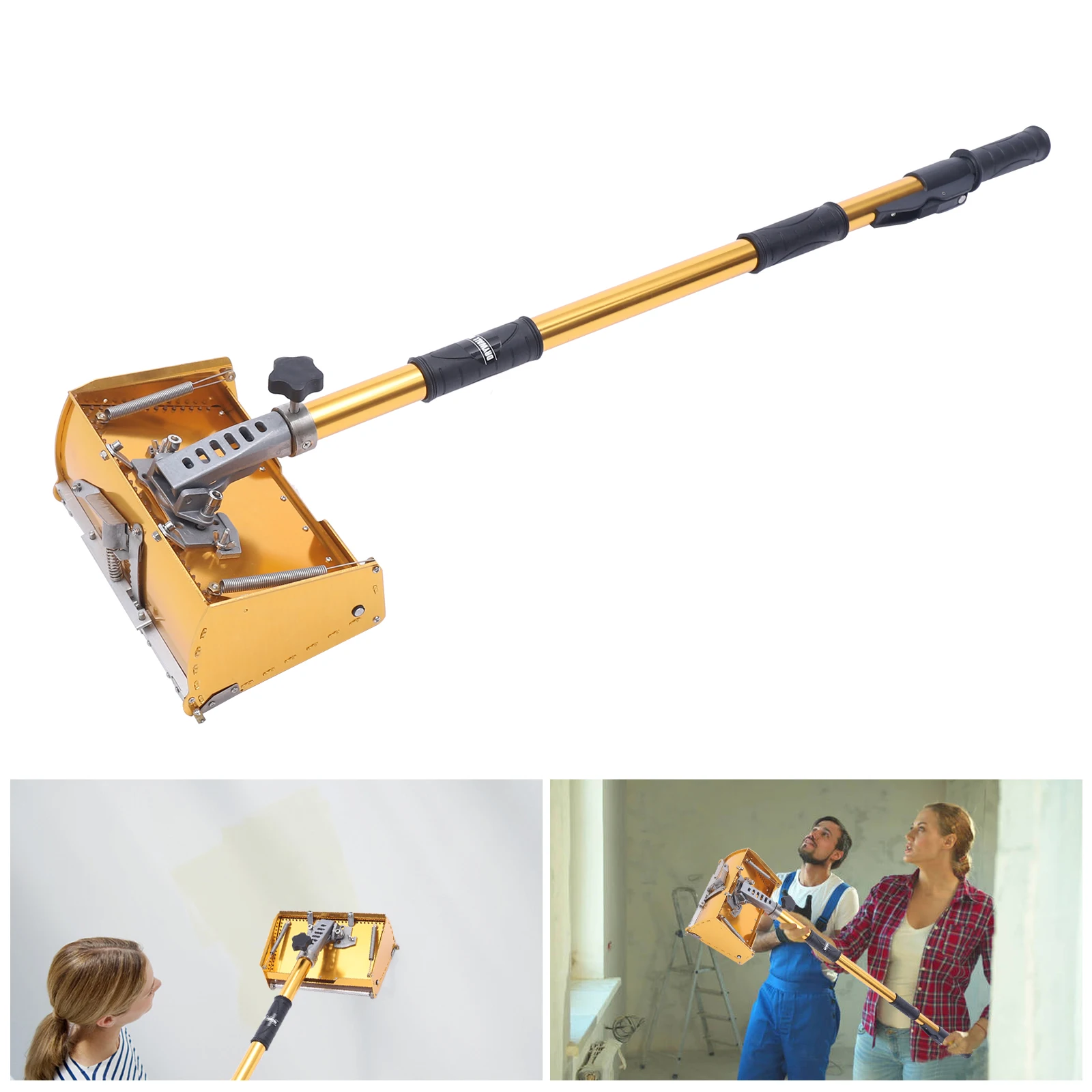 Portable Drywall Master Tools Plastering Flat Finishing Plaster Box Tool Adjustable Rod Length 90-150cm