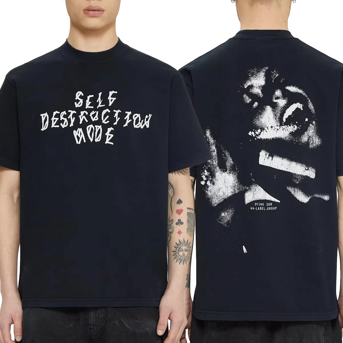 

44 LABEL GROUP Luxury Brand Cotton T-shirt Men Women Fashion Short Sleeve Graphic Tops New Arrival Casual Daily Retro Tee Unisex