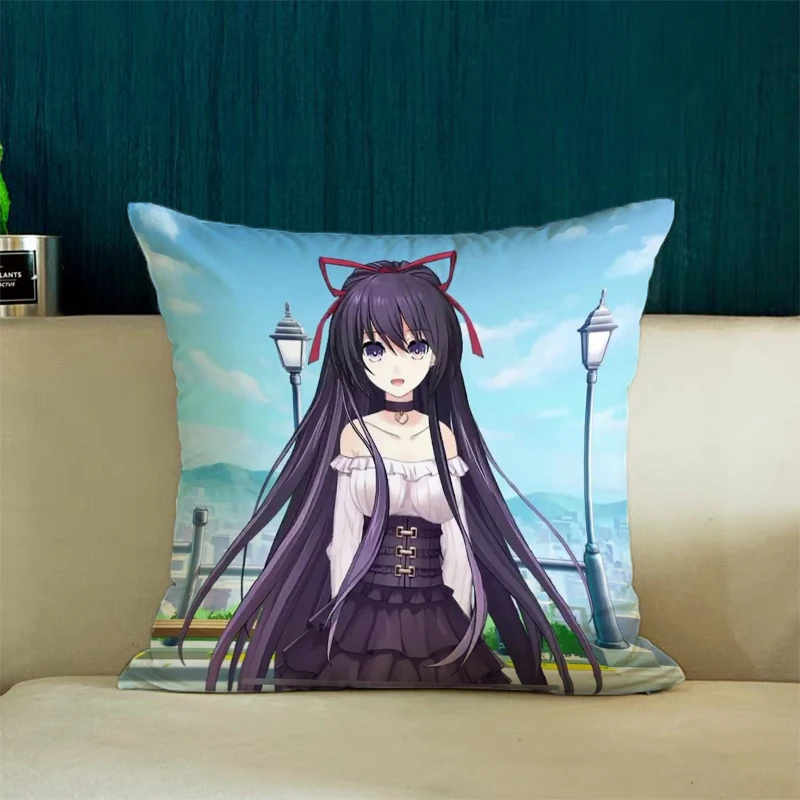 D-Date a Live Bed Pillowcases Decorative Pillow Cover 45x45 Cushions Covers Home Decor Cover for Living Room Cushions Pillowcase