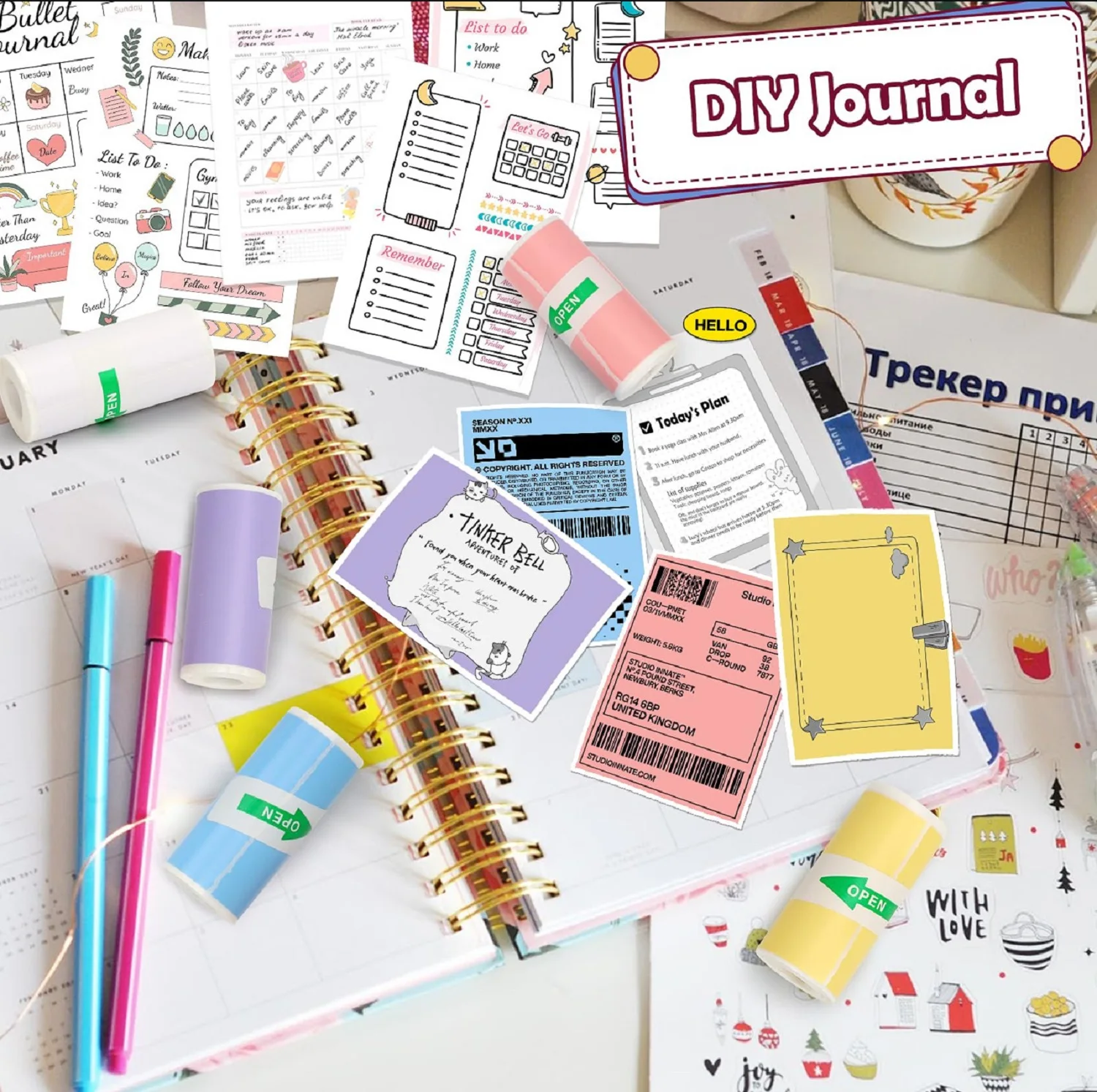 Makeasy crianças câmera instantânea recarga de papel impressora fotográfica rolos de papel térmico impressão instantânea câmera recarga papel para meninas menino