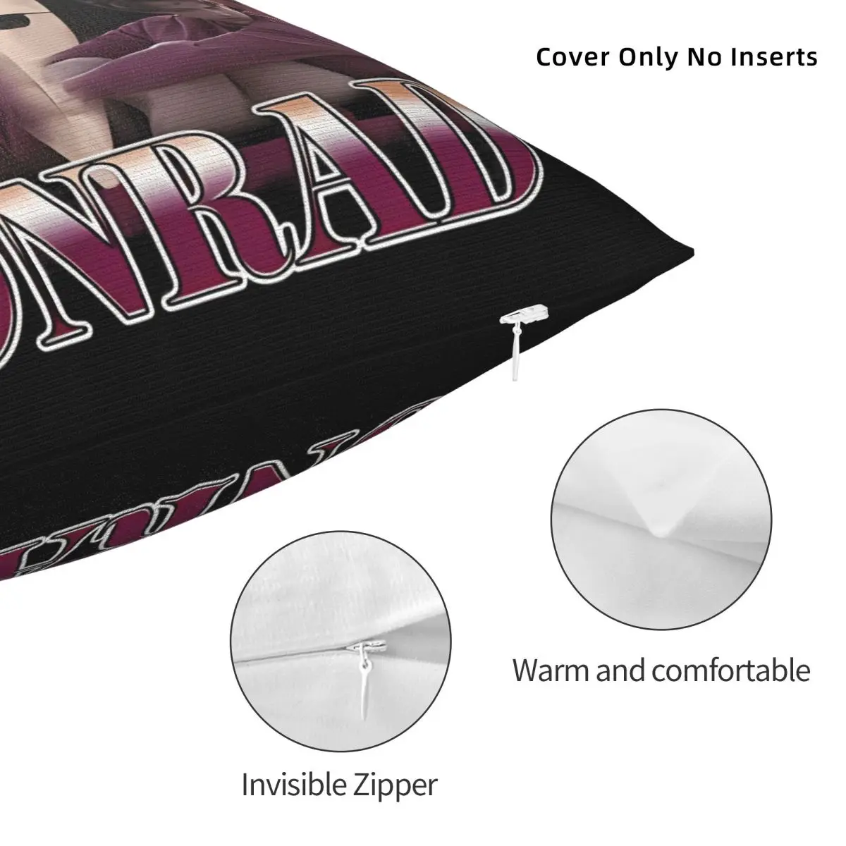 مخصص فريق كونراد ابن عمومين وسادة غطاء وسادة ناعمة غطاء الوسادة Kawaii الرسم سادات لحفل زفاف ديكور المنزل